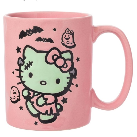 Hello Kitty Halloween Pink Frankenstein Mug NWT - Picture 2 of 2